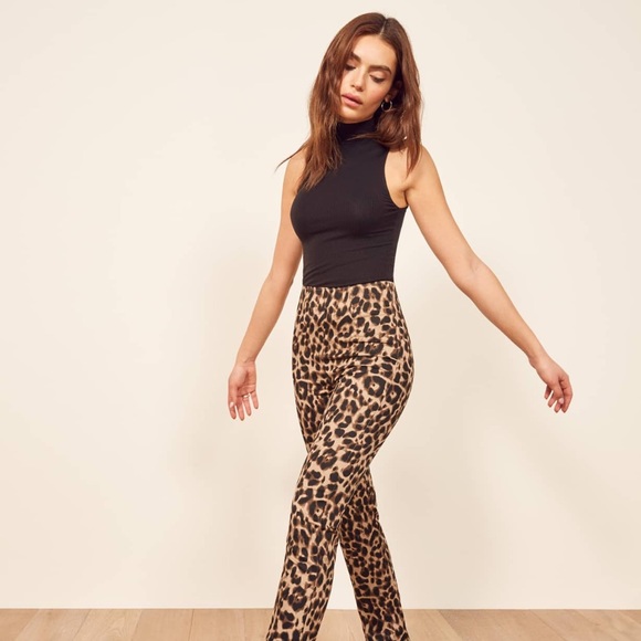 reformation leopard pants